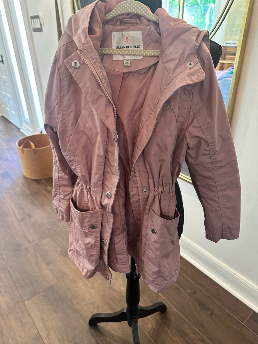 Urban Republic Dusty Rose Hooded Utility Jacket
